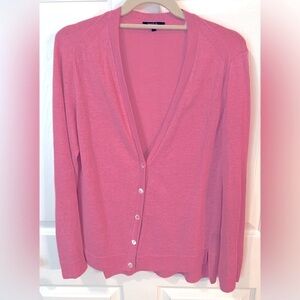 Lafayette 148 NY Linen Cardigan Sweater, M